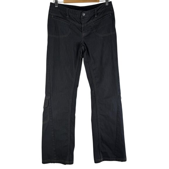 Athleta Dipper Bootcut Cargo Pocket Dark Wash Denim Jeans Women’s Size Medium 8 - Picture 1 of 8